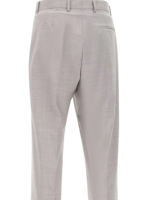 MM6 by Maison Margiela Gray Side Stripe Detail Tailored Trousers for men
