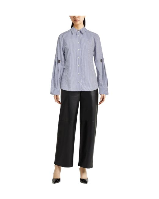 Brunello Cucinelli Purple Striped Shirts