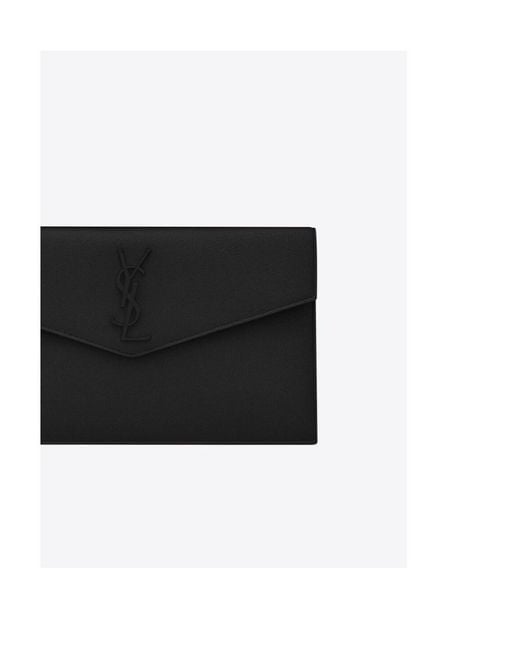 Saint Laurent Black Updown Logo Plaque Pouch