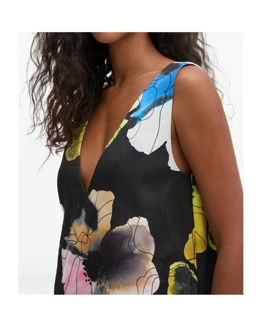 Stine Goya Blue Floral-Print Mini Dress
