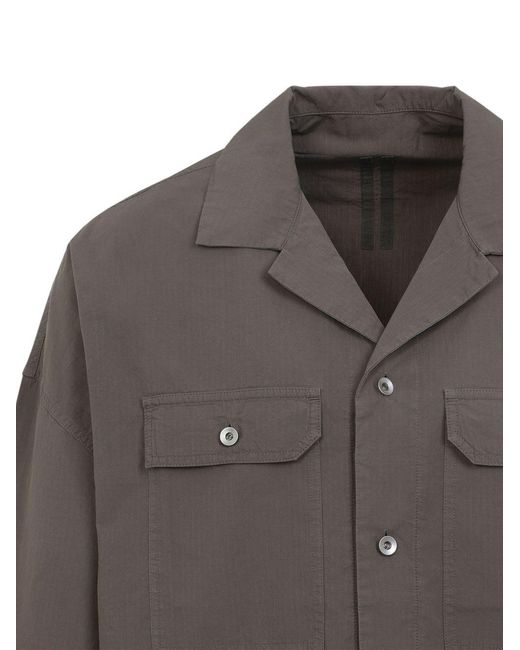 Rick Owens Black Magnum Tommy Short-Sleeved Shirt for men
