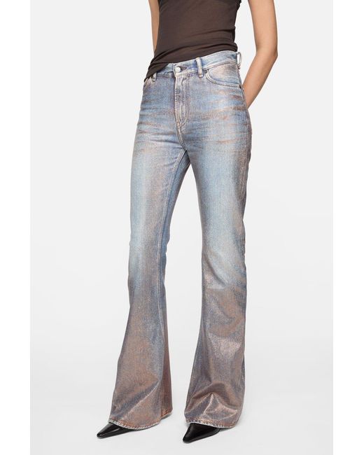 Acne Blue 2025F Fitted Glitter Jeans