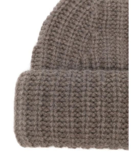 Lisa Yang Brown Ribbed Beanie