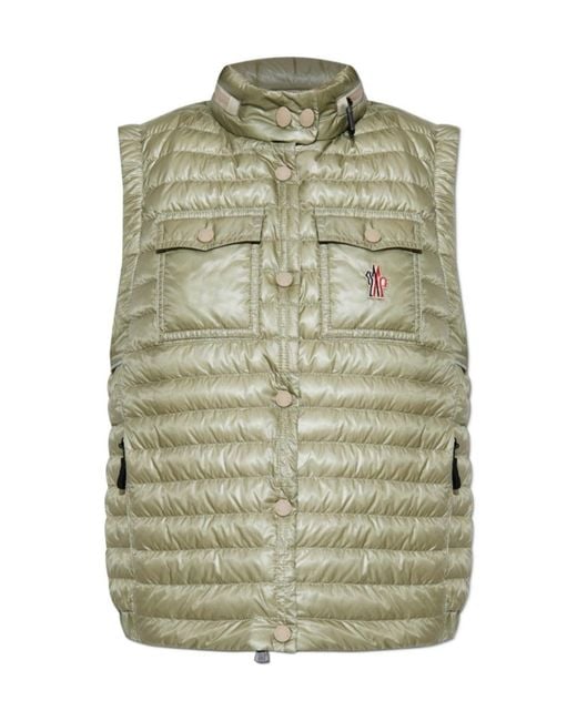 Moncler Green Grenoble Logo Patch Padded Gilet