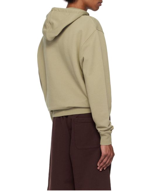 AMI Green Ami De Coeur Drawstring Hoodie for men