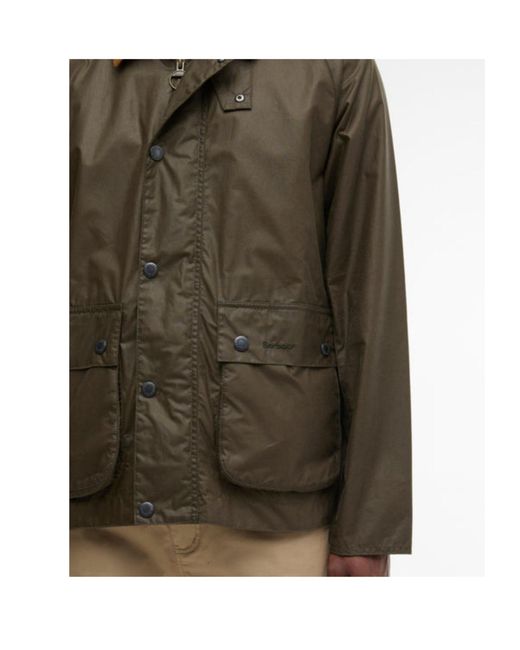 Barbour Green Collared Button-Up Jacket for men