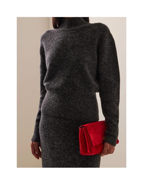 Closed Blue Mock-Neck Long-Sleeve Sweater