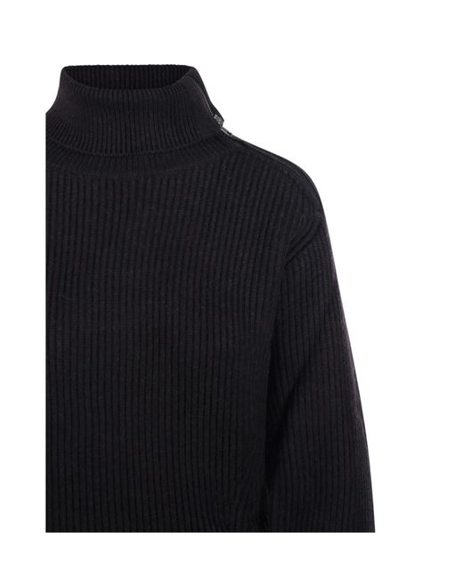 P.A.R.O.S.H. Blue Turtleneck Knit Sweater