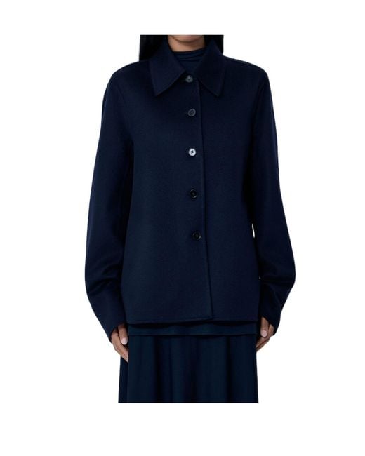 Jil Sander Blue Buttoned Jacket