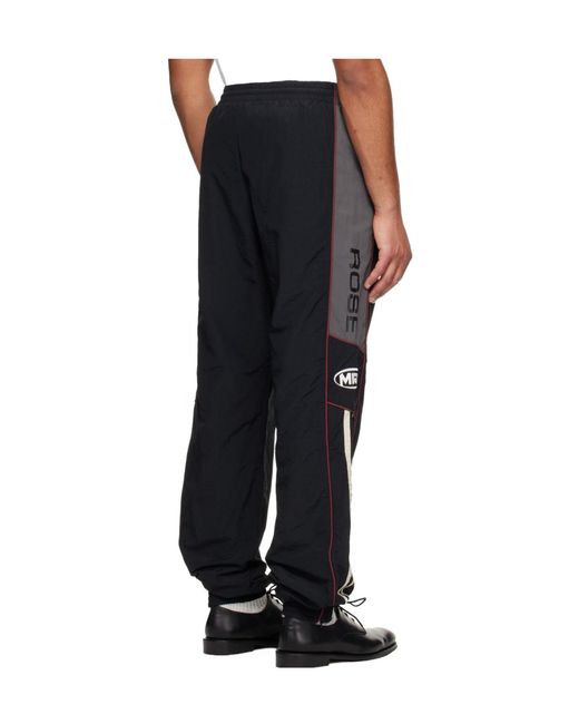 Martine Rose Black Side-Stripe Track Pants for men