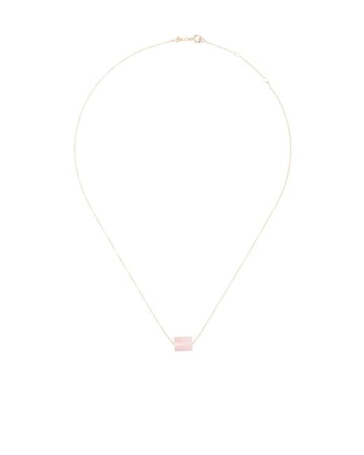 Aliita White 9Kt Deco Cilindro Opal Necklace