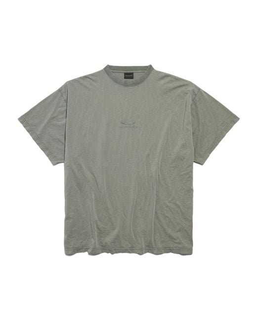 Balenciaga Loop Sports Icon Oversized T-Shirt in Gray for Men | Lyst