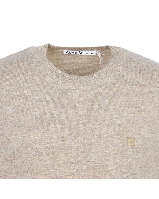 Acne Gray Crew Neck Long-Sleeved Sweater for men