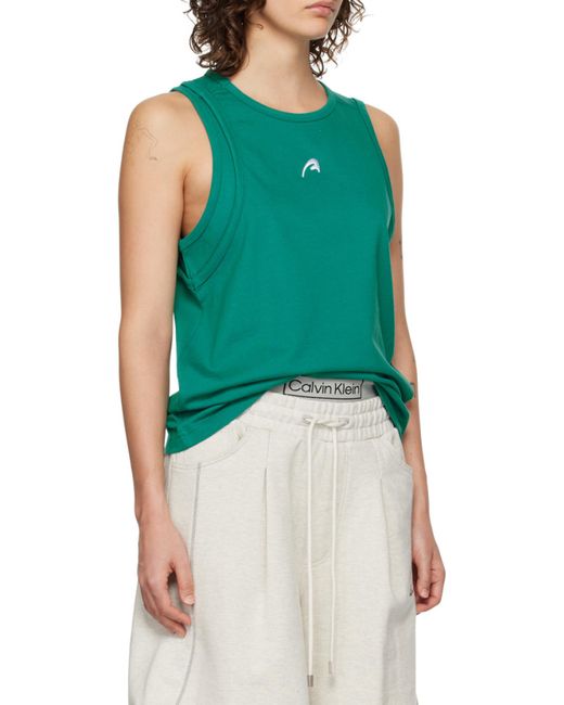 Adererror Green Pattern Identification Vest for men