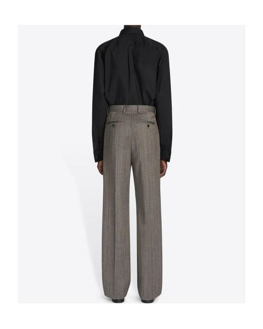 Dries Van Noten Gray Button Trousers for men