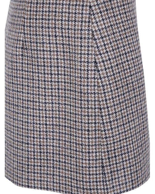P.A.R.O.S.H. Gray Houndstooth Mini Skirt