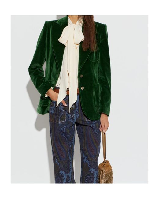 Etro Green Velvet Jacket