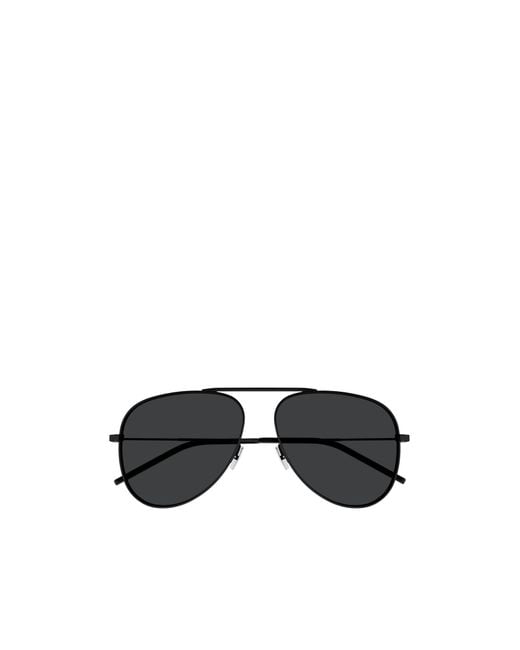 Saint Laurent Black Eyewear Pilot-Frame Sunglasses for men