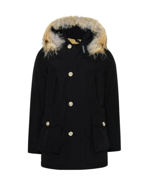 Woolrich Black Arctic Hooded Parka for men