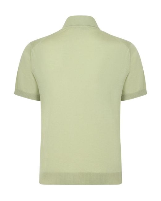 Versace Green Button-Down Short-Sleeve Shirt
