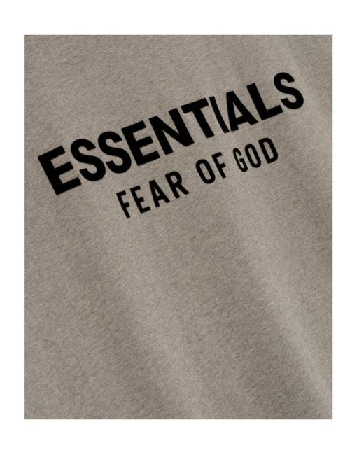 Fear Of God Gray Classic Logo T-Shirt for men