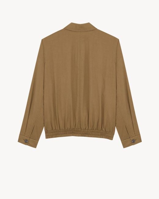Saint Laurent Natural Cassandre Short Jacket for men