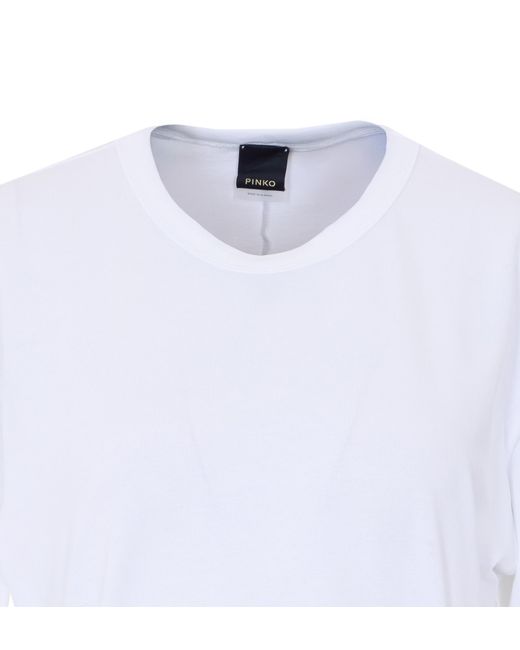 Pinko White Anguillara Ruched Mini Dress