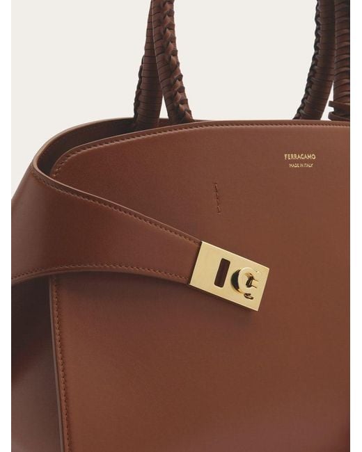 Ferragamo Brown Small Logo Shoulder Bag