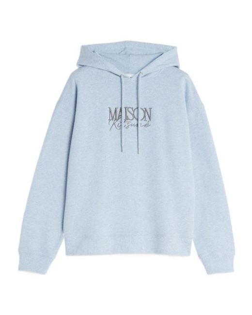 Maison Kitsuné Blue Maison Kitsuné Logo Hoodies