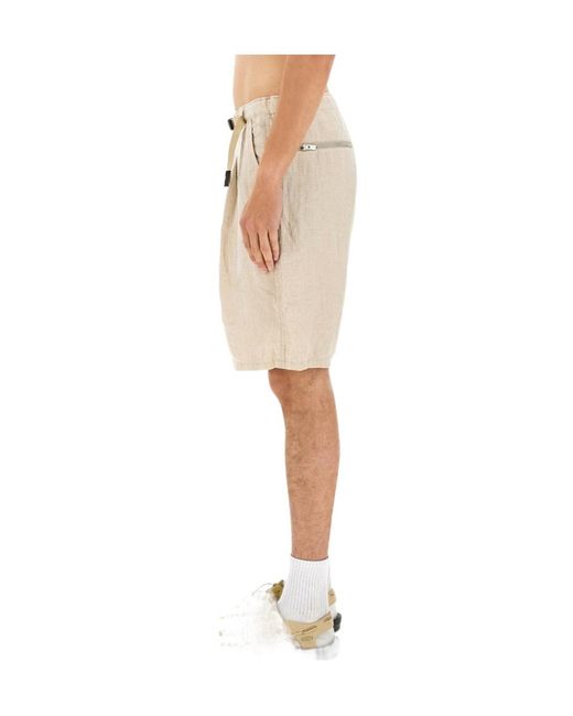 Undercover White Belted Bermuda Shorts for men