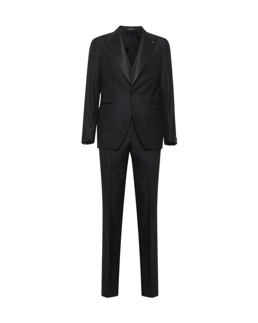 Tagliatore Black Two Piece Tailored Dinner Suit for men