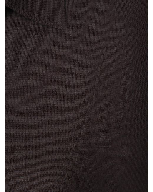 Incotex Black Polo Collar Knitwear
