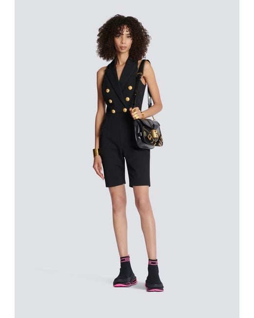 Balmain Black Balmaain Buttoned Jumpsuit