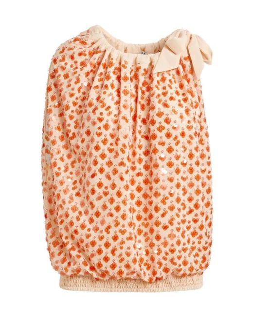 Essentiel Antwerp Orange Jocelyn Sequined Bow Top