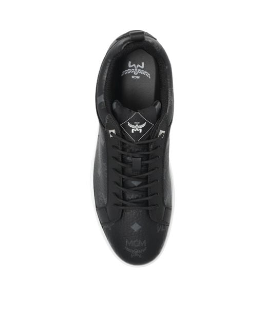 MCM Black Neo Terrain Monogram Low-Top Sneakers for men