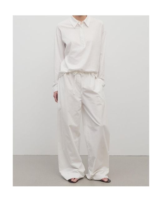 The Row White Enea Pant