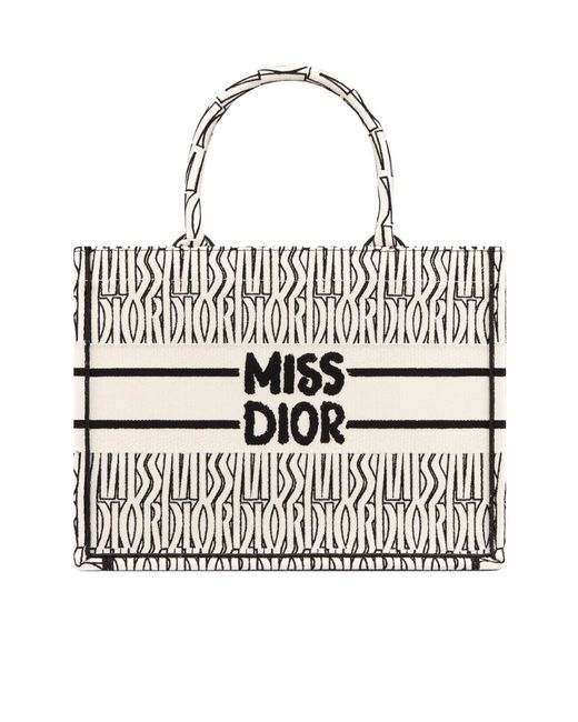 Dior White Medium Logo Handbag
