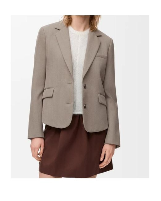 Loewe Brown Single-Breasted Tailored Jacket