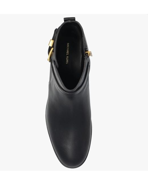 MICHAEL Michael Kors Black Round-Toe Ankle Boots