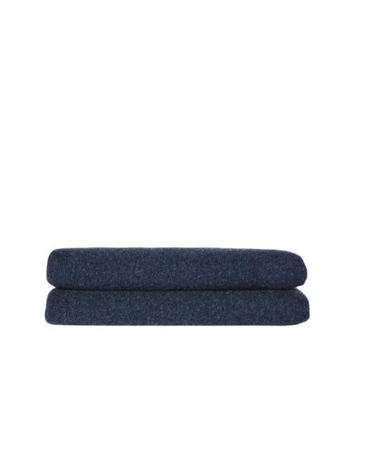 Loro Piana Blue Fringed Blanket for men