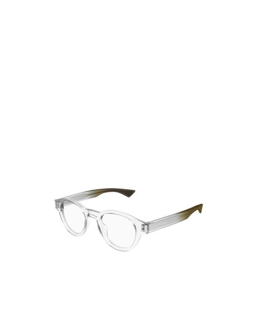 Saint Laurent White Round-Frame Glasses for men