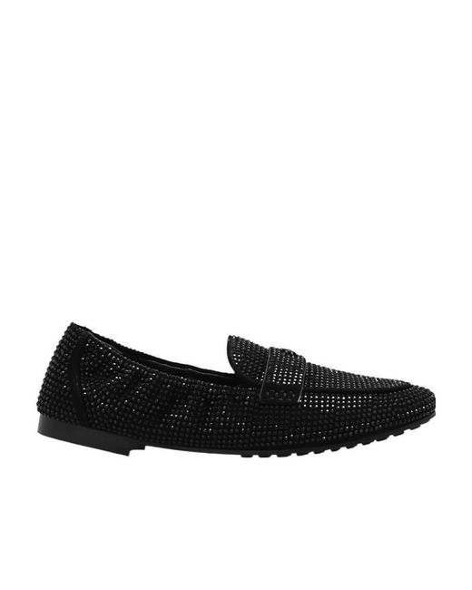 Tory Burch Black Rhinestone Ballet Loafer