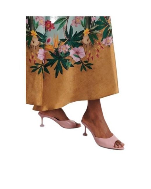 Aquazzura Pink Bisous 65 Leather Mules