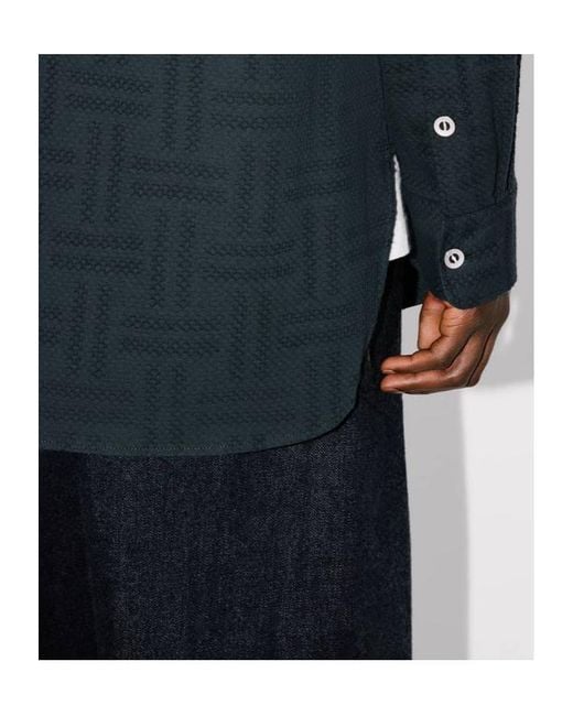 KENZO Blue Weave' Workwear Overshirt for men