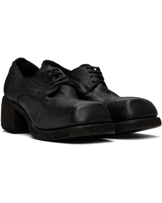 Guidi Black Full-Grain Lacing Business Dress Shoes for men