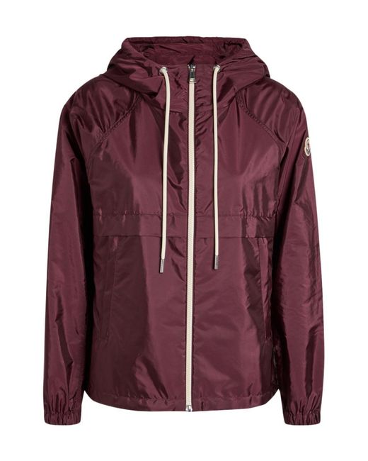 Moncler Purple Coquelicot Hooded Shell Jacket
