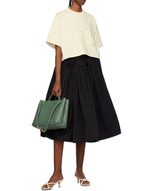 Bottega Veneta White Cropped Crewneck T-Shirt