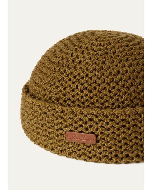 Loro Piana Brown Logo Hat for men