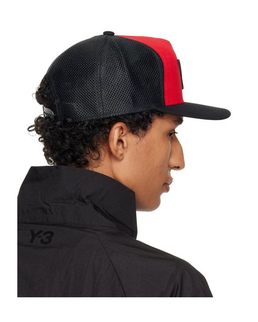 Y-3 Red Trucker Cap for men