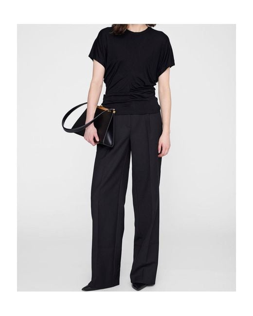 Anine Bing Black Zadig Crewneck T-Shirt